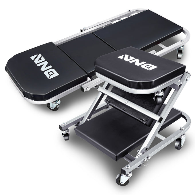 36 in. 2-in-1 Z Folding Rolling Creeper <br> Overall Dimensions: 36 in. x 17in. x 5 in.