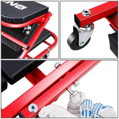 40 in. 2-in-1 Folding Rolling Creeper <br> Overall Dimensions(in.): 40 L X 17.32 W X 4.72 H