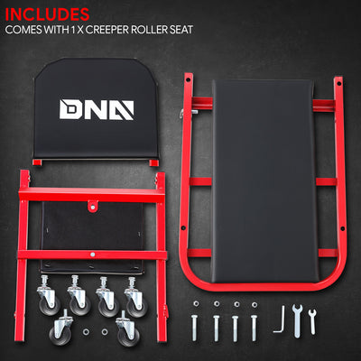 40 in. 2-in-1 Folding Rolling Creeper <br> Overall Dimensions(in.): 40 L X 17.32 W X 4.72 H