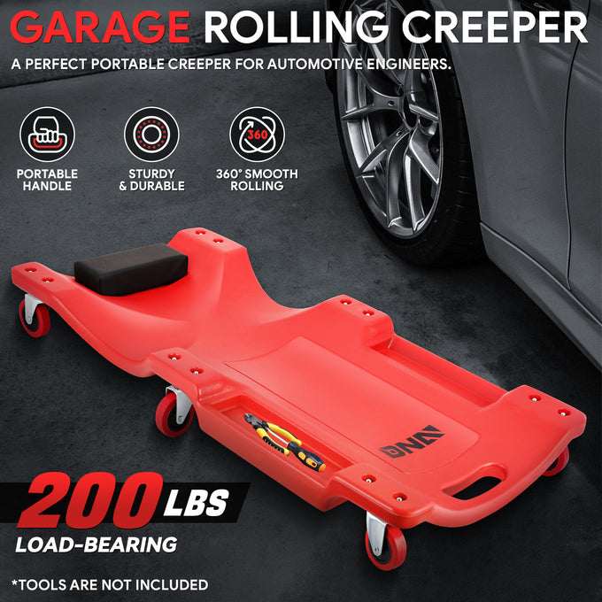 Heavy Duty Low Profile Roller Automotive Creeper - 36 in. L x 17 in. W