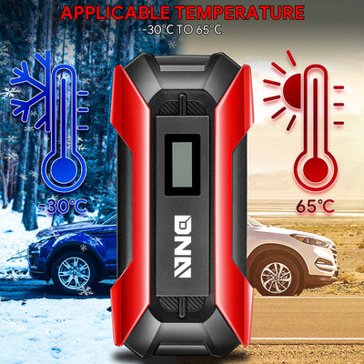 1500 Peak Amp Car Battery Jump Starter with USB Power Bank (Red)