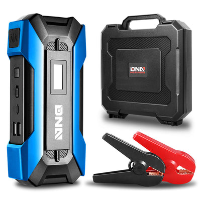 1500 Peak Amp Car Battery Jump Starter with USB Power Bank (White)