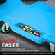 Low Profile Rolling Mechanic Auto Repair Creeper - 40 in. L x 16 7/8 in. W (Blue)