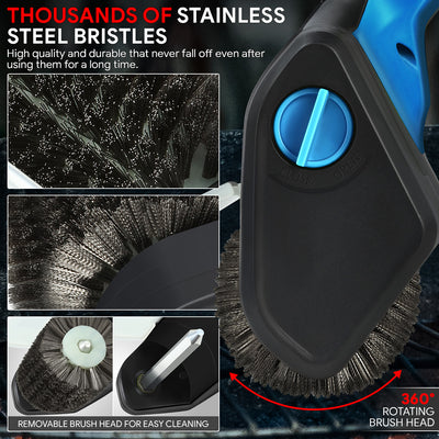 Cordless Power Grill Cleaning Scrub Brush <BR> w/Type-C Cable