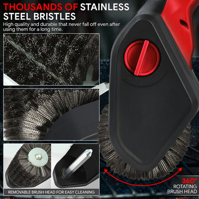 Cordless Power Grill Cleaning Scrub Brush <BR> w/Type-C Cable