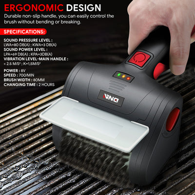 Cordless Power Grill Cleaning Scrub Brush <BR> w/Type-C Cable