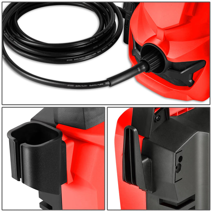 1813 PSI 1.45 GPM Electric Portable High Pressure Power Washer - 1500W (Red)