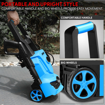 1813 PSI 1.45 GPM Electric Portable High Pressure Power Washer - 1500W (Blue)