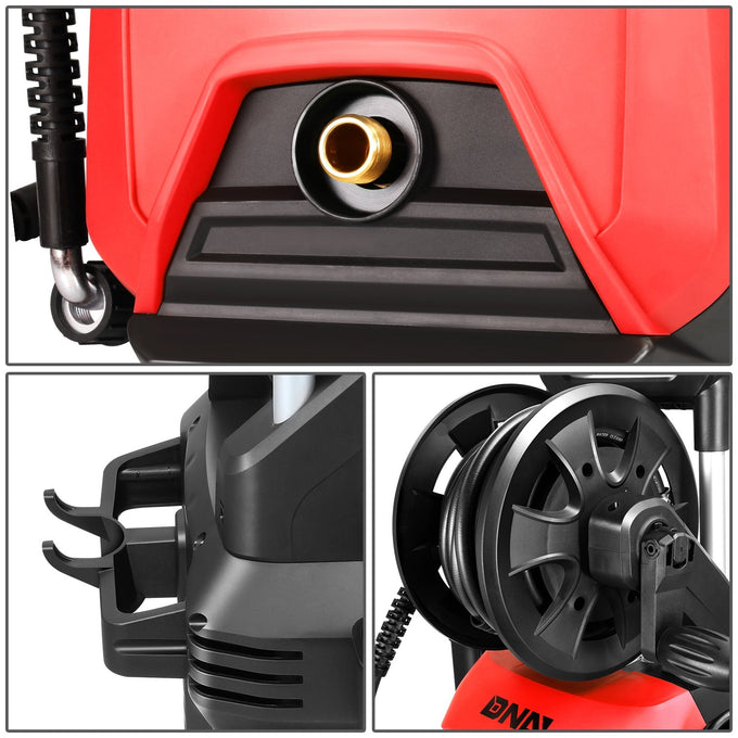 2176 PSI 2.4 GPM Electric Portable High Pressure Power Washer - 1800W (Red)