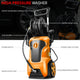 2176 PSI 2.4 GPM Electric Portable High Pressure Power Washer - 1800W (Orange)