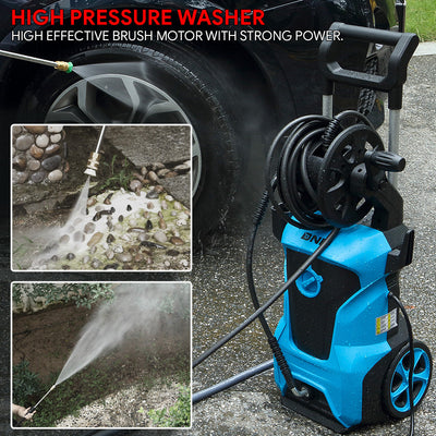 2176 PSI 2.4 GPM Electric Portable High Pressure Power Washer - 1800W (Blue)
