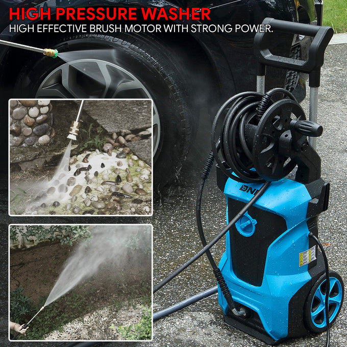 2176 PSI 2.4 GPM Electric Portable High Pressure Power Washer - 1800W (Blue)