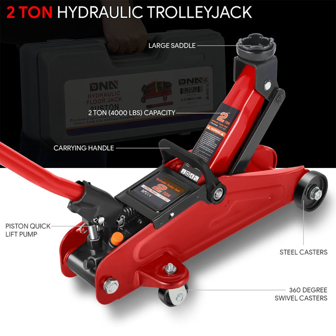 2 Ton Trolley Floor Jack [A Variety Of Color] <br> 16.9in. X 7.4 in. X 16.5 in.