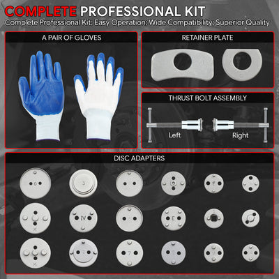 24 Pcs Car Disc Brake Caliper Piston Rewind Wind Back Hand Tools (Blue)