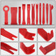 19Pcs Car Radio Door Trim Body Clip Panel Removal Pry Bar Hand Tools (Red)
