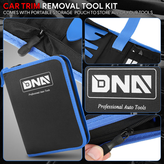19Pcs Car Radio Door Trim Body Clip Panel Removal Pry Bar Hand Tools (Blue)
