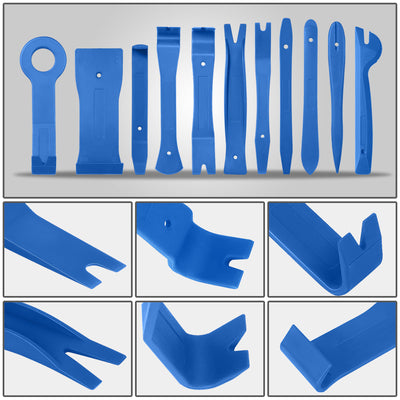 19Pcs Car Radio Door Trim Body Clip Panel Removal Pry Bar Hand Tools (Blue)