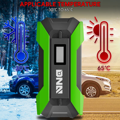 1500 Peak Amp Car Battery Jump Starter with USB Power Bank (Green)