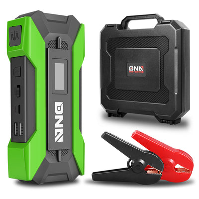 1500 Peak Amp Car Battery Jump Starter with USB Power Bank (Green)