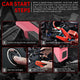 1500 Peak Amp Car Battery Jump Starter with USB Power Bank (Pink)