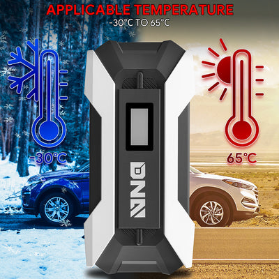 1500 Peak Amp Car Battery Jump Starter with USB Power Bank (White)
