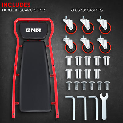 2 IN 1 3-Level Adjustable Roller Automotive Creeper - 42.52 in. x 18.11 in. x 8.15 in. [A Variety of Color Options]