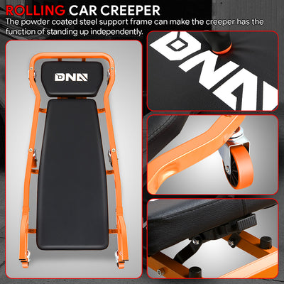 2 IN 1 3-Level Adjustable Roller Automotive Creeper - 42.52 in. x 18.11 in. x 8.15 in. [A Variety of Color Options]