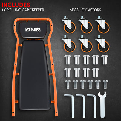 2 IN 1 3-Level Adjustable Roller Automotive Creeper - 42.52 in. x 18.11 in. x 8.15 in. [A Variety of Color Options]