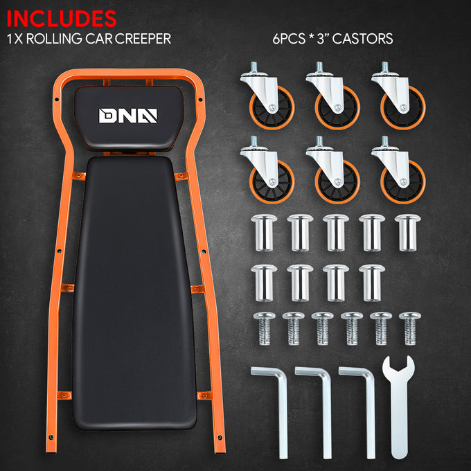 2 IN 1 3-Level Adjustable Roller Automotive Creeper - 42.52 in. x 18.11 in. x 8.15 in. [A Variety of Color Options]