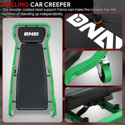 2 IN 1 3-Level Adjustable Roller Automotive Creeper - 42.52 in. x 18.11 in. x 8.15 in. [A Variety of Color Options]