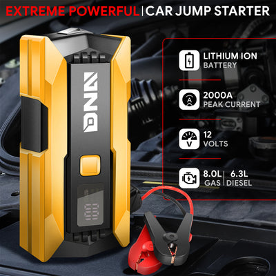 2000 Peak Amp Car Battery Jump Starter