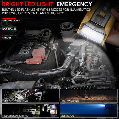 2000 Peak Amp Car Battery Jump Starter