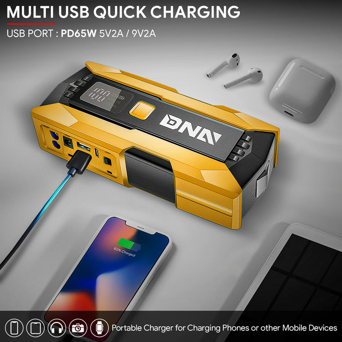 2000 Peak Amp Car Battery Jump Starter