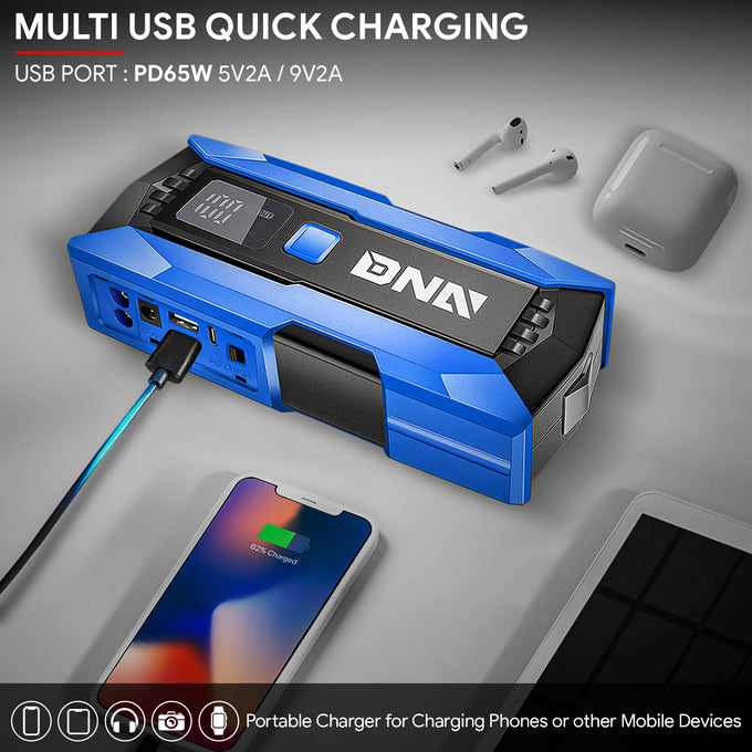 2000 Peak Amp Car Battery Jump Starter