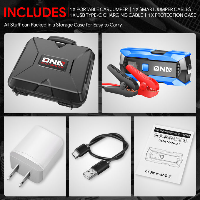 2000 Peak Amp Car Battery Jump Starter