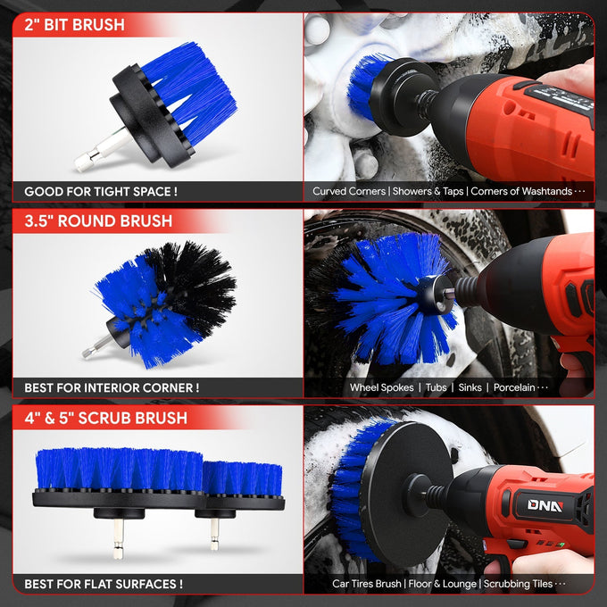 19pcs Car Detailing/Cleaning Tool Set (Blue)