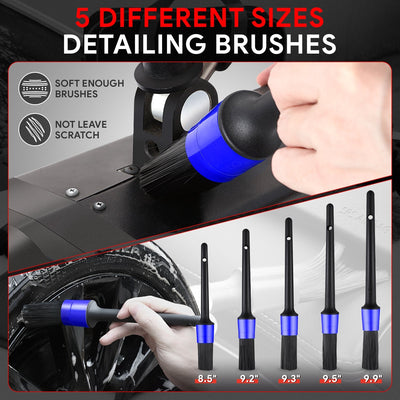 19pcs Car Detailing/Cleaning Tool Set (Blue)