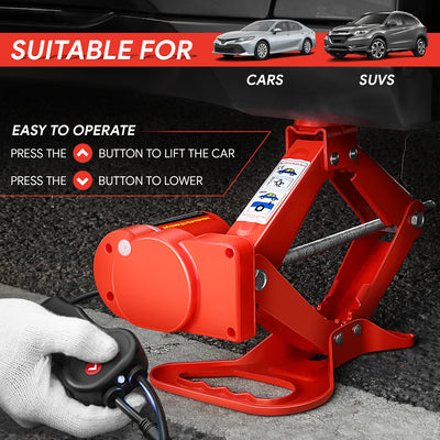 3 Ton Electric Scissor Jack & Impact Wrench Set