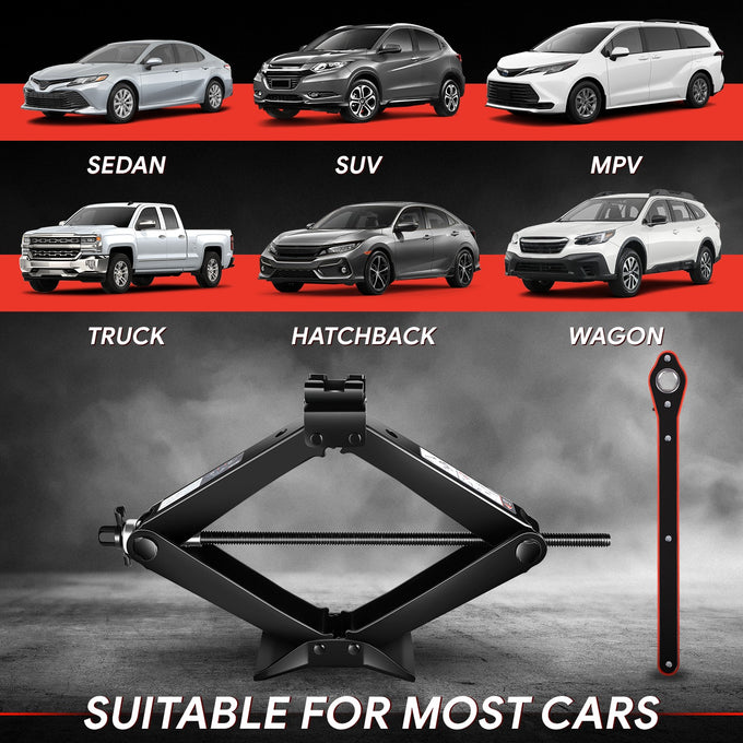 2 Ton Scissor Lift Jack【A Variety of color options] <br> W/ Ratchet Wrench