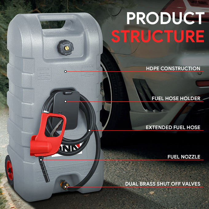 58L Portable Fuel Caddy <br> 2 Gallons per Minute Flow Rate