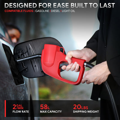 58L Portable Fuel Caddy <br> 2 Gallons per Minute Flow Rate