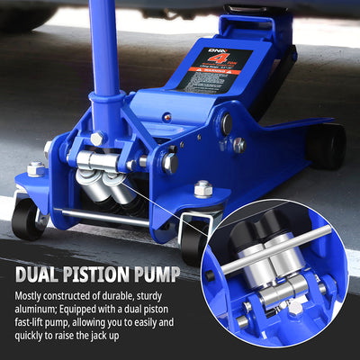 4 Ton Hydraulic Floor Jack <br> 4.5 In. Min. to 20 In. Max. Height