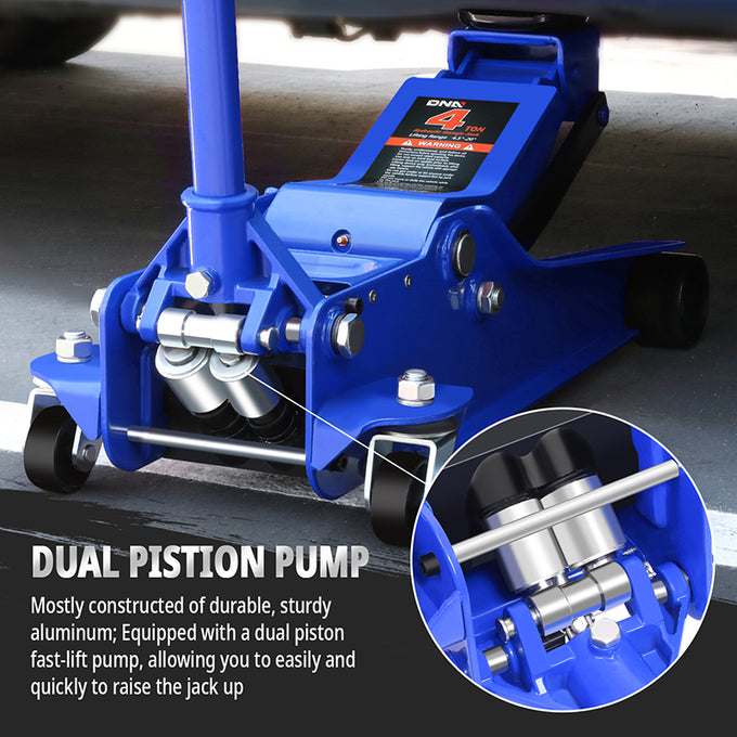 4 Ton Hydraulic Floor Jack <br> 4.5 In. Min. to 20 In. Max. Height