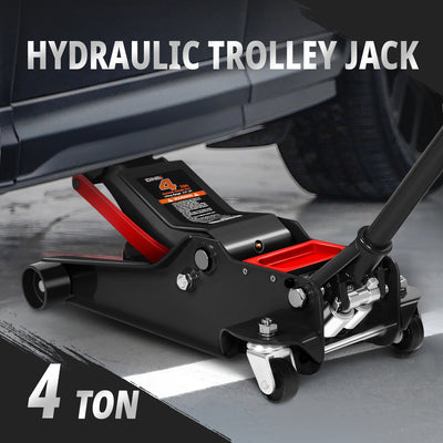 4 Ton Hydraulic Floor Jack <br> 4.5 In. Min. to 20 In. Max. Height