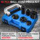 10pcs Jack Screw & Ball Joint Press Tools Set
