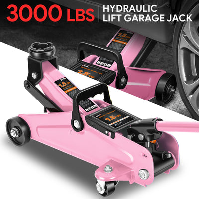 1.5 Ton Trolley Floor Jack[A Variety Of Color] <BR> W/ Pair steel front casters