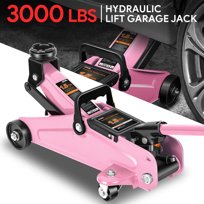 1.5 Ton Trolley Floor Jack[A Variety Of Color] <BR> W/ Pair steel front casters