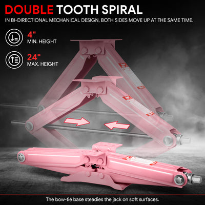 4Pcs 2.5 Ton Scissor Jack Kit <br>24 In. 5000LBS