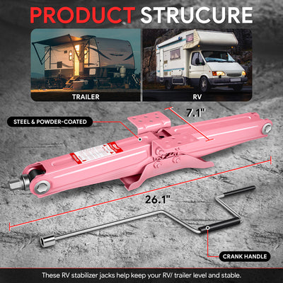 4Pcs 2.5 Ton Scissor Jack Kit <br>24 In. 5000LBS