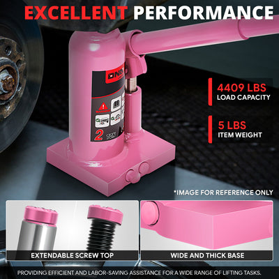 2 tons lifting Welded Hydraulic Bottle Jack <br>w/ Manual handle